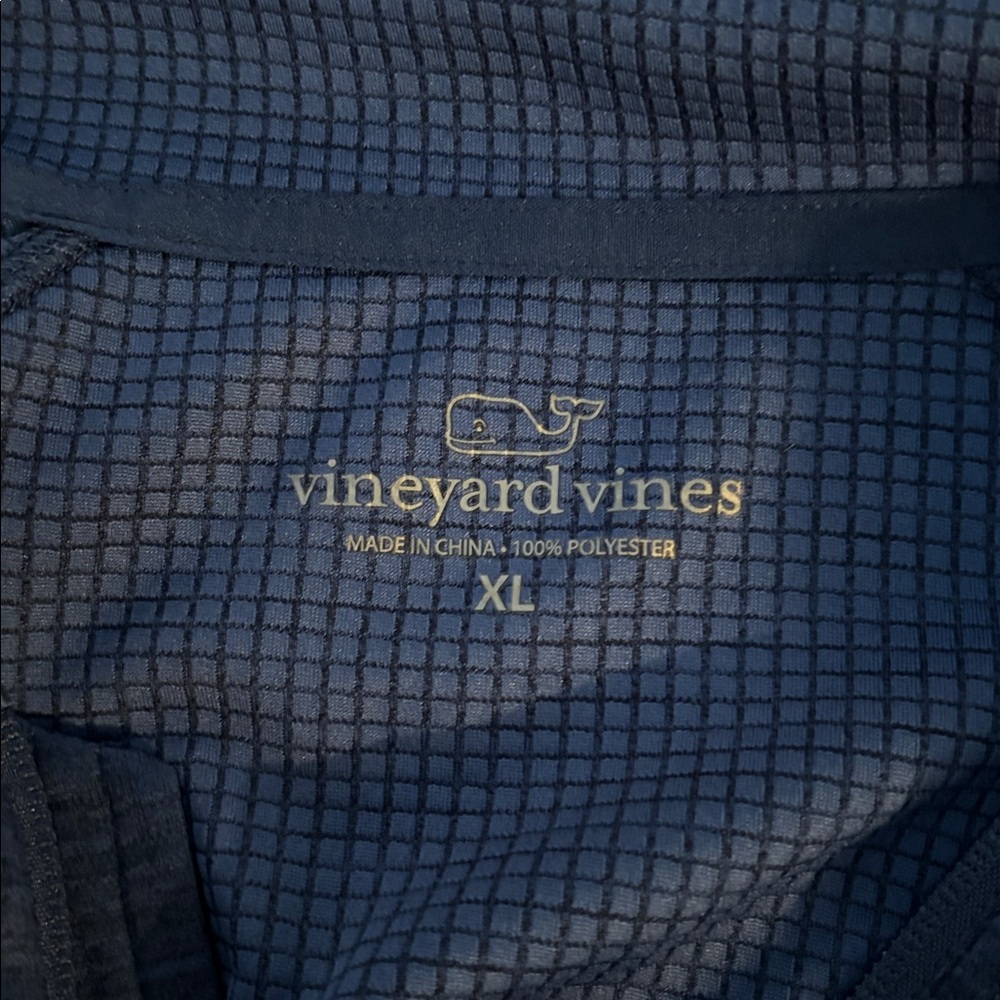 Vineyard Vines Blue Grid Pattern Pullover - image 3